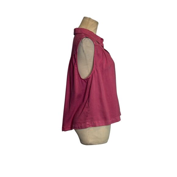 Bella Dahl pink sleeveless buttoned blouse size small - Picture 12 of 13